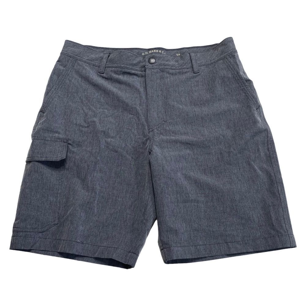 GH Bass & Co. Men’s Stretch Quick Dry Cargo Shorts Gray Sz 34